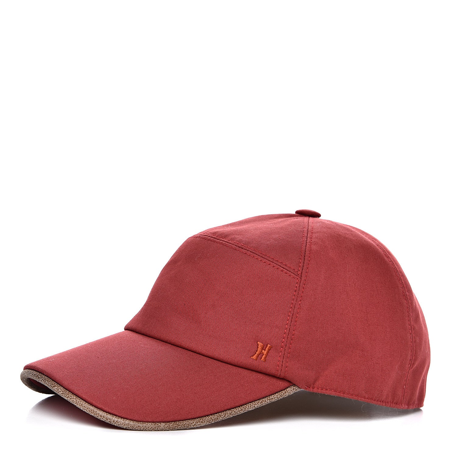 Hermes Cotton H Cap 59 Red 1 of 8