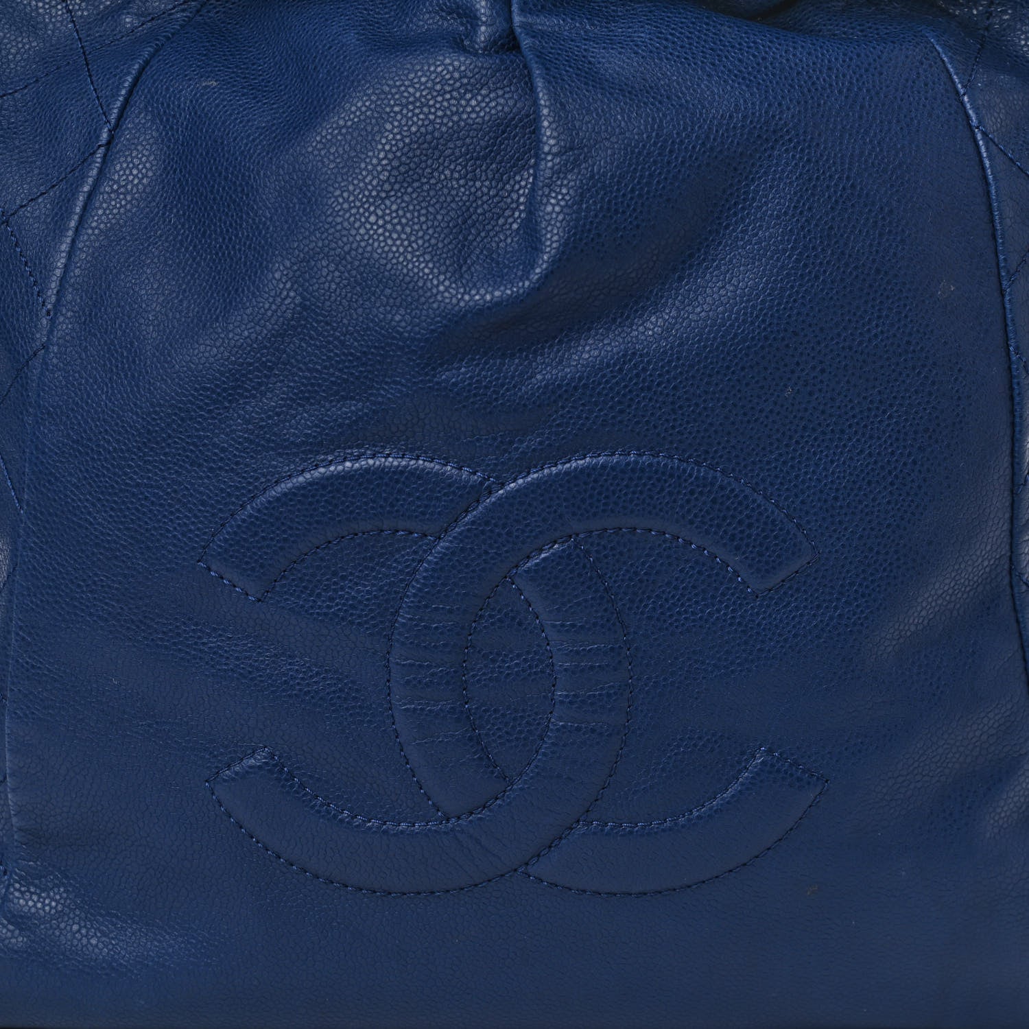 Chanel Caviar 31 Drawstring Tote Dark Blue 8 of 13