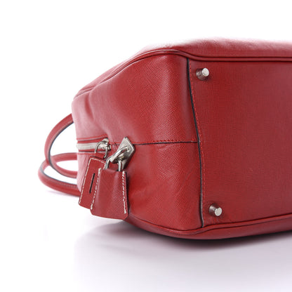 Prada Saffiano Lux Bowling Bag Fuoco 7 of 10