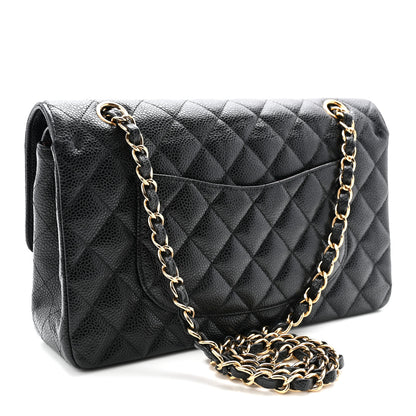 Chanel Caviar Quilted Medium Double Flap Black 3 of 12