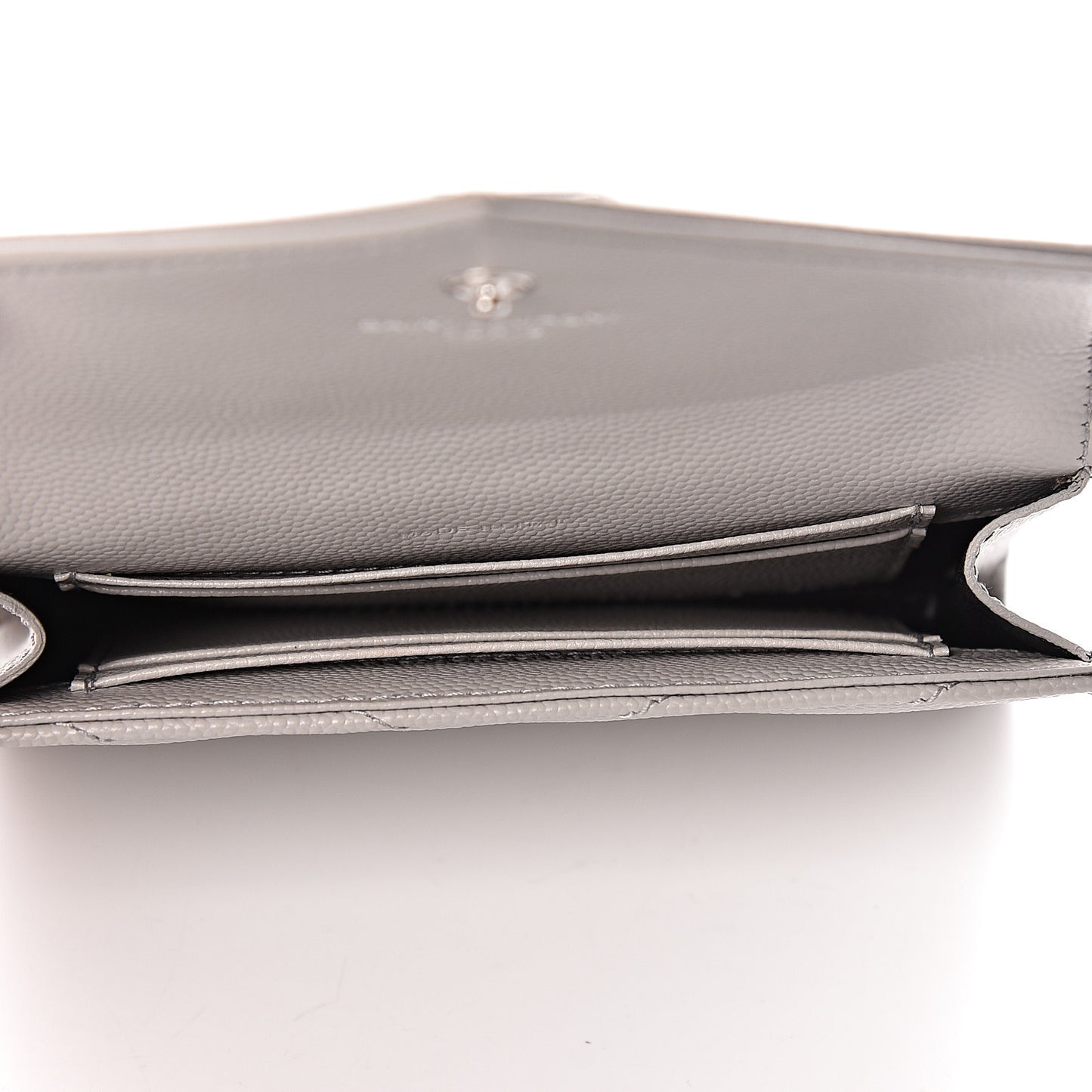 Grain De Poudre Matelasse Chevron Small Monogram Envelope Wallet Souris