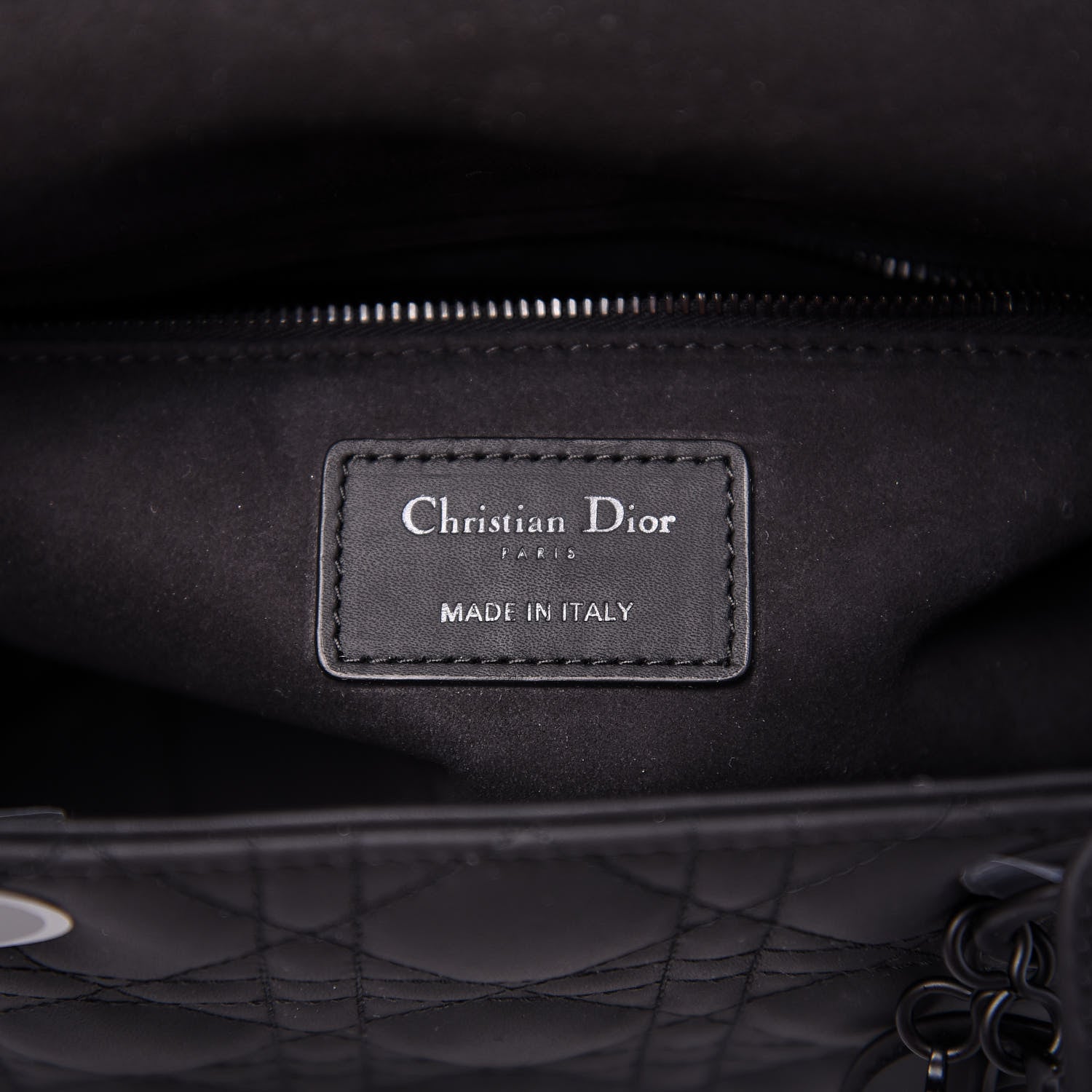Christian Dior Ultra Matte Calfskin Cannage Medium Lady Dior Black 7 of 11