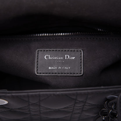 Christian Dior Ultra Matte Calfskin Cannage Medium Lady Dior Black 7 of 11