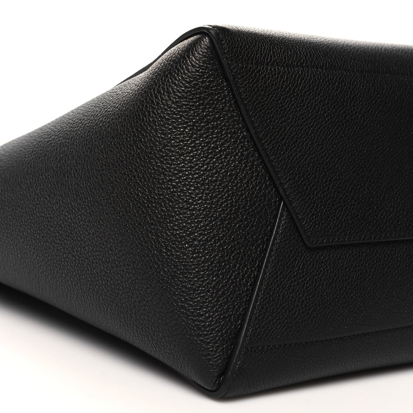 Soft Grained Calfskin Sangle Bucket Bag Black
