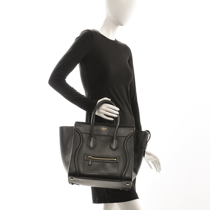 Celine Smooth Calfskin Mini Luggage Black 2 of 6
