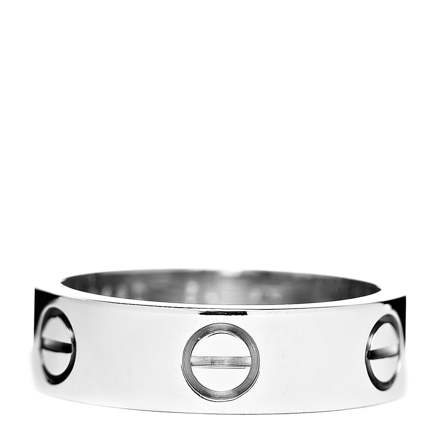 18K White Gold 5.5mm LOVE Ring 54 6.75