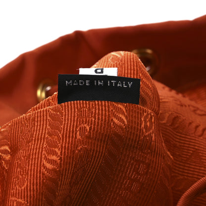 Prada Saffiano Tessuto Nylon Bucket Wristlet Papaya 7 of 11