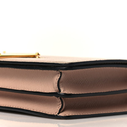 Prada Saffiano Bandoliera Flip Lock Chain Crossbody Bag Cipria 9 of 10