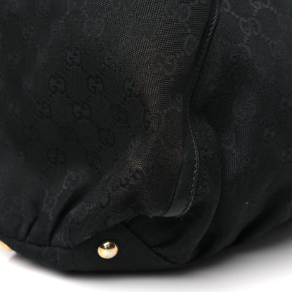 Gucci Monogram Large D Gold Hobo Black 10 of 13