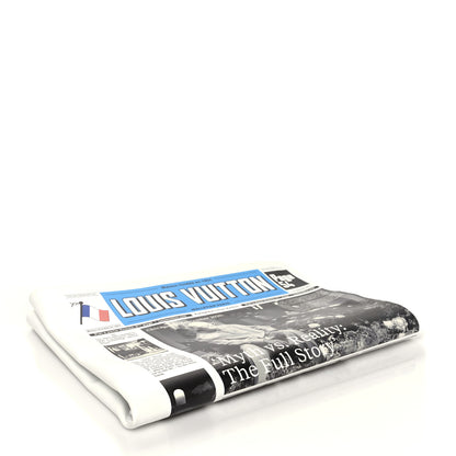 Louis Vuitton Calfskin Newspaper Print Pouch 4 of 11