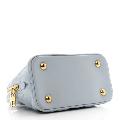 Louis Vuitton Calfskin Bubblegram Alma BB Ice Blue 4 of 9