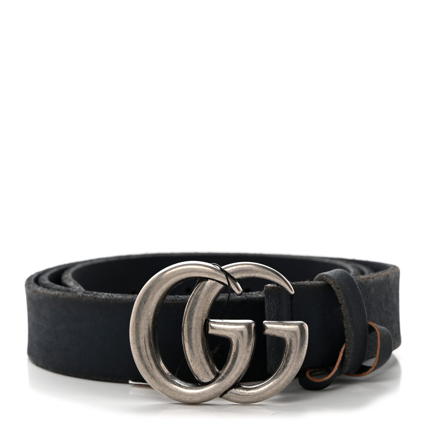 Gucci Cuoio Toscano Nickel Double G 30mm Belt 100 40 Blue 1 of 5