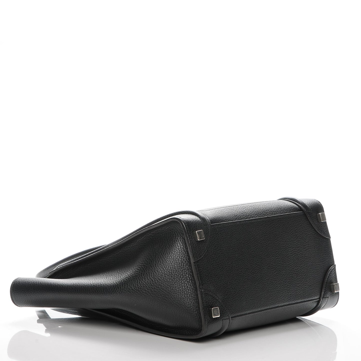 Drummed Calfskin Micro Luggage Black