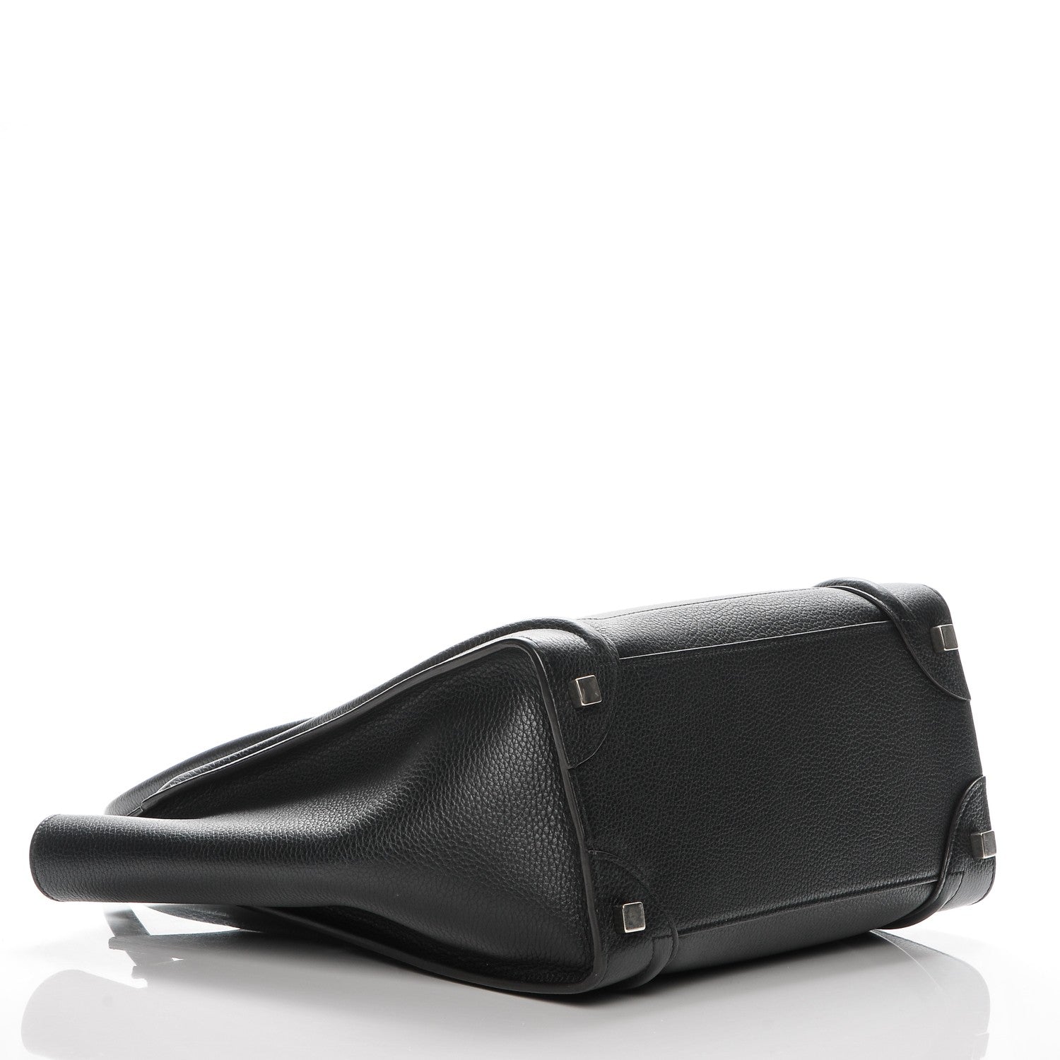 Celine Drummed Calfskin Micro Luggage Black 4 of 6
