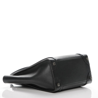 Celine Drummed Calfskin Micro Luggage Black 4 of 6