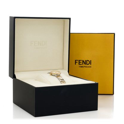 Fendi Stainless Steel Diamond Bezel Mother of Pearl 19mm Fendi Forever Two Tone Quartz Watch 5 of 5
