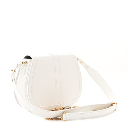 Versace Calfskin Large Greca Goddess Shoulder Bag White 3 of 14