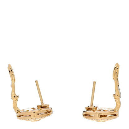 Harry Winston 18K Yellow Gold Diamond Winston Gates Earrings 3 of 5