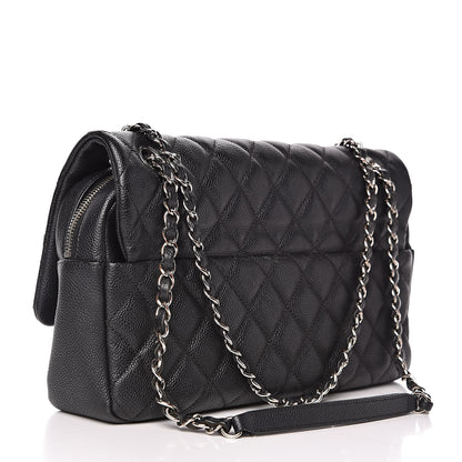 Chanel Caviar Quilted Jumbo Easy Flap Black 3 of 11