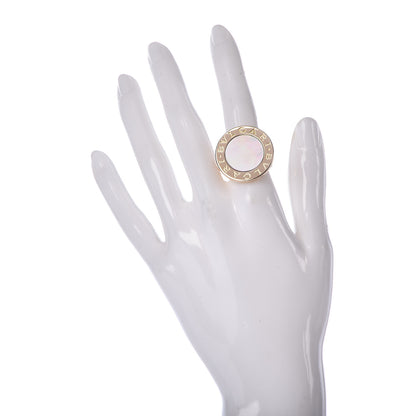Bulgari 18K Yellow Gold Mother of Pearl BVLGARI BVLGARI Ring 53 6.5 2 of 5