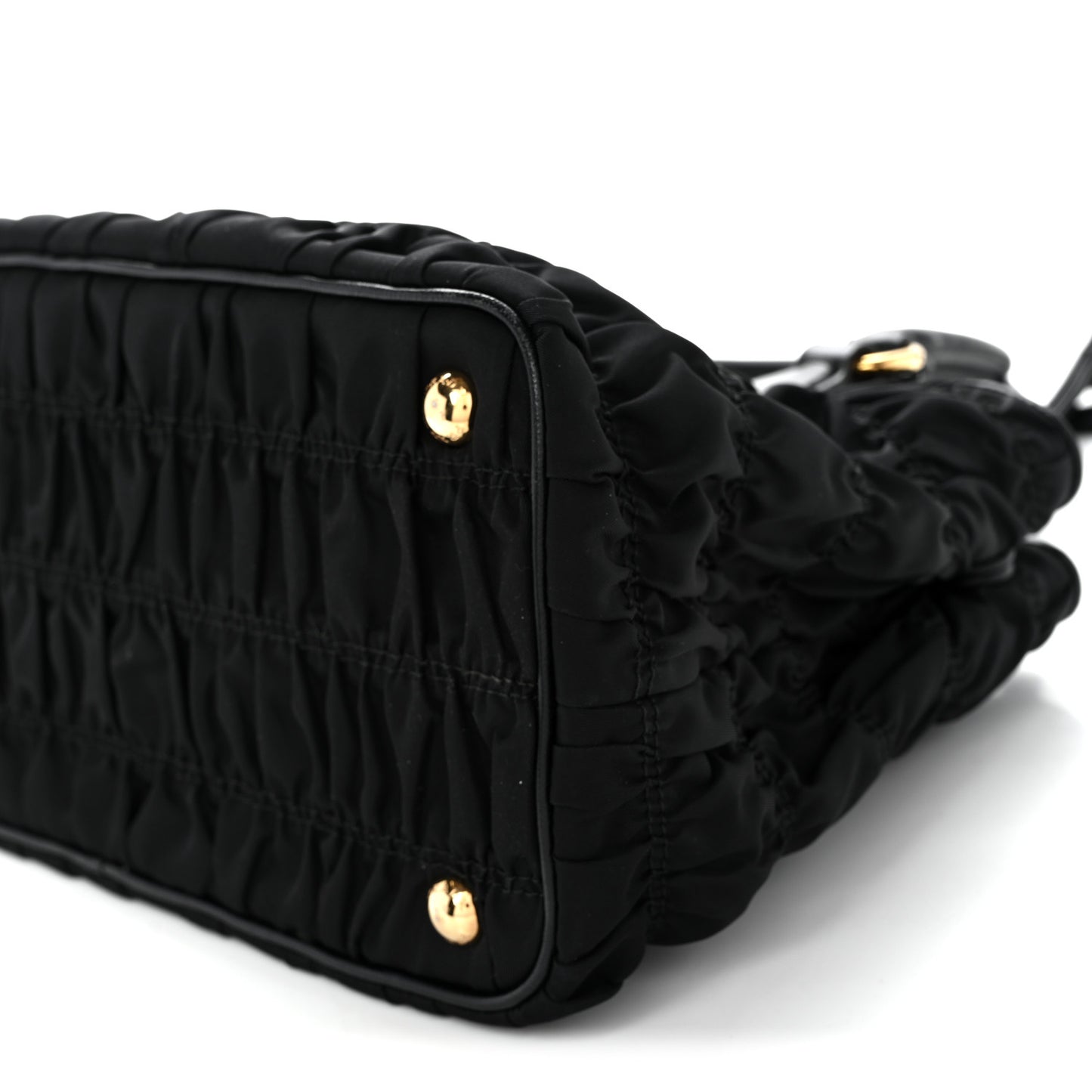 Tessuto Nylon Gaufre Small Tote Black