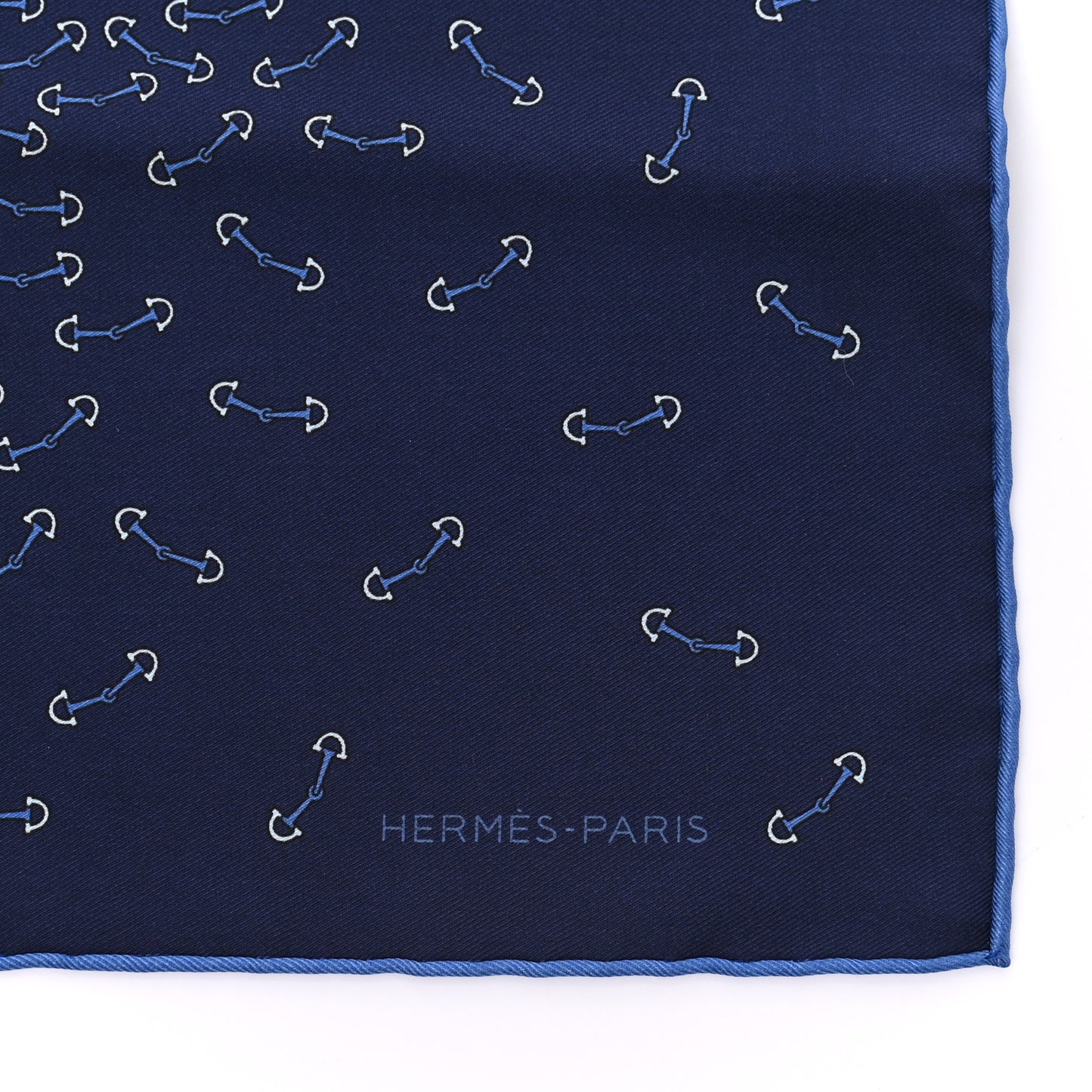 Silk Mors Smile Pocket Square Scarf Marine Bleu Moyen Ciel