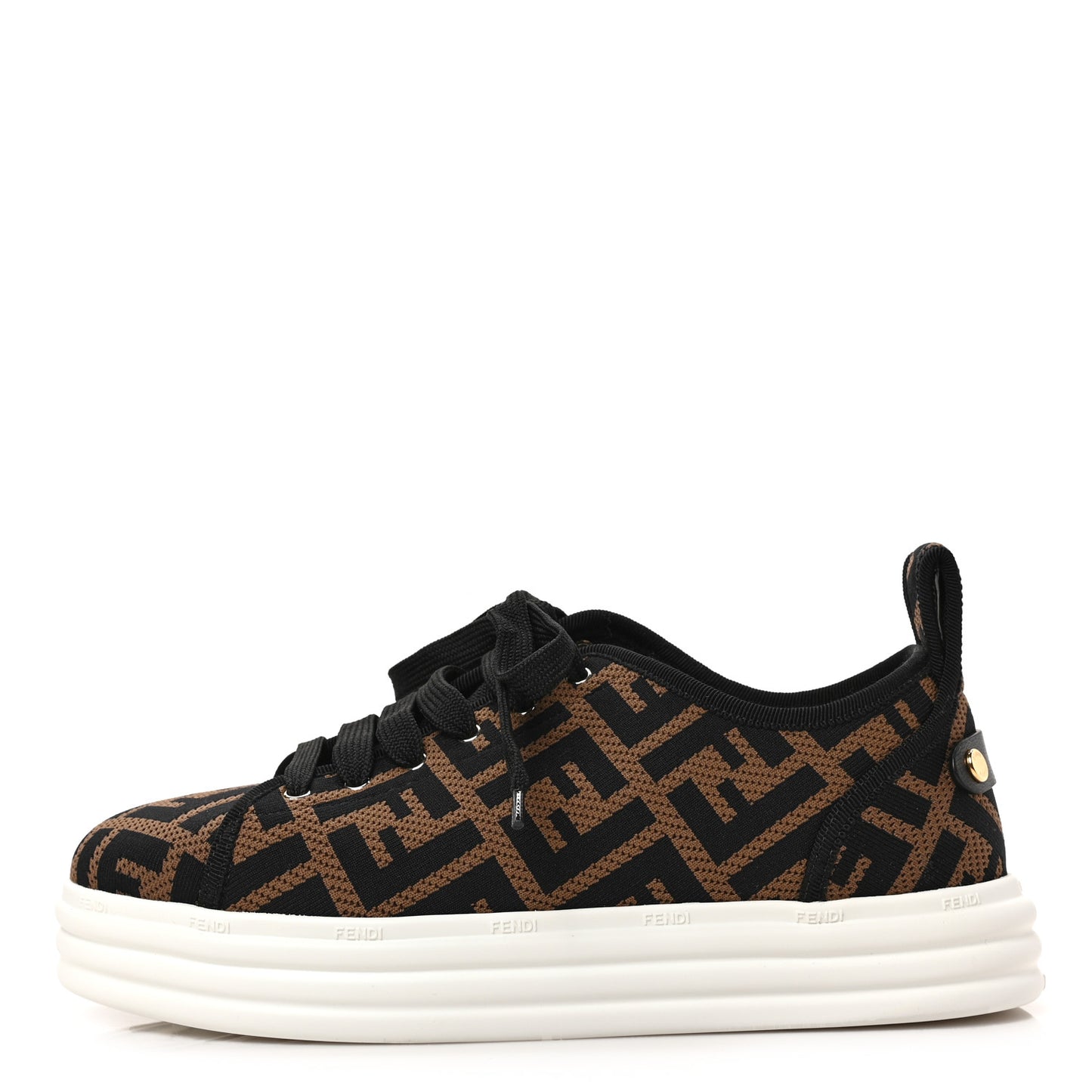 Fabric FF Micro-Perforated Rise Low Top Sneakers 37.5 Tobacco Black