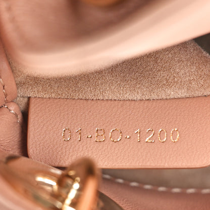 Christian Dior Lambskin Cannage Micro Lady Dior Rose Des Vents 7 of 10