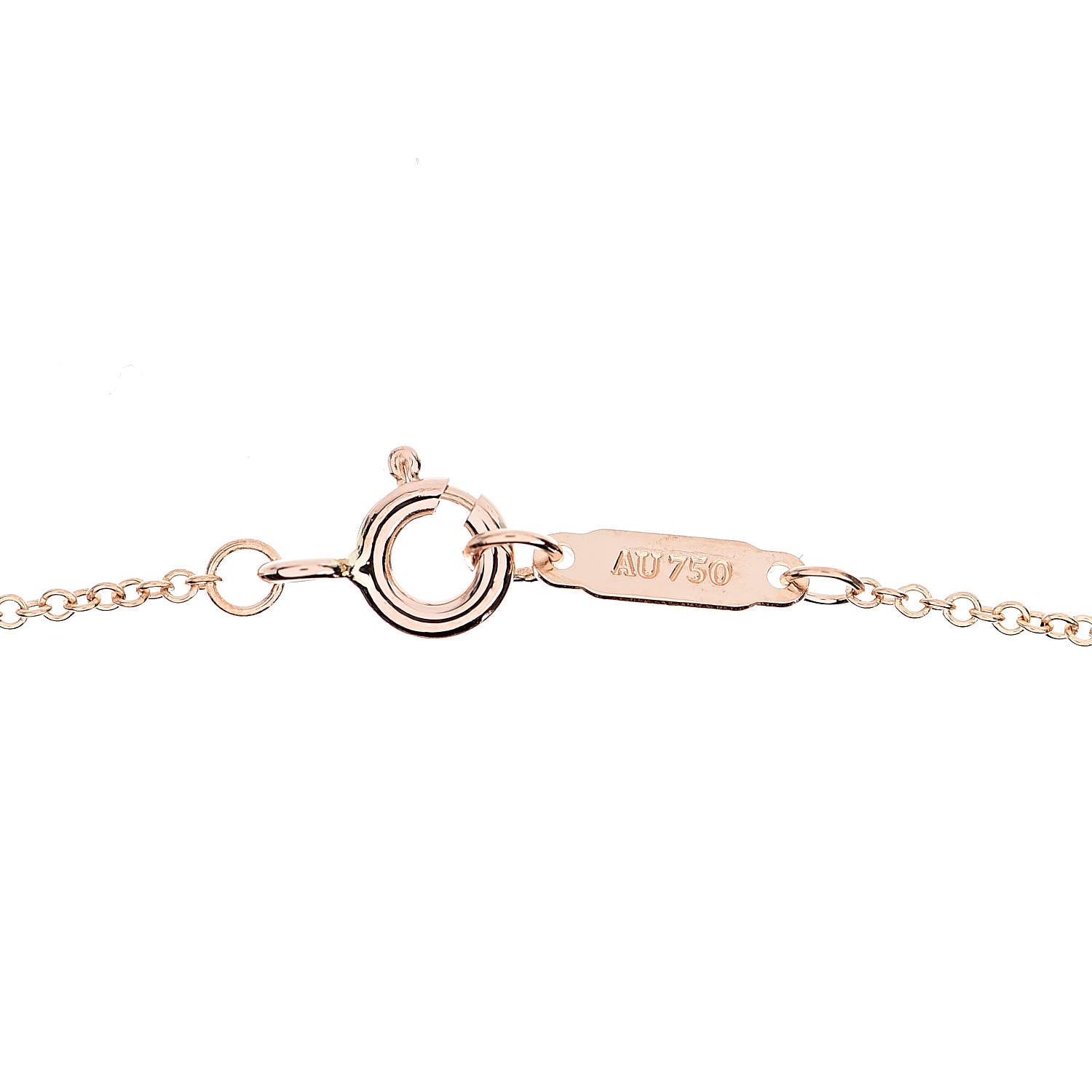 Tiffany 18K Rose Gold Diamond Atlas Bar Pendant Necklace 6 of 7