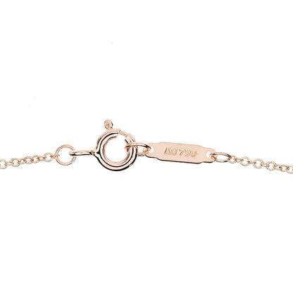 Tiffany 18K Rose Gold Diamond Atlas Bar Pendant Necklace 6 of 7