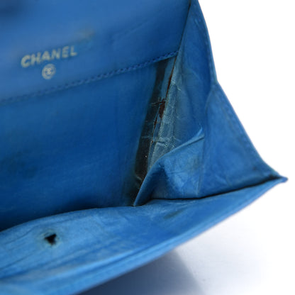 Chanel Caviar Timeless CC Compact French Wallet Blue 10 of 18