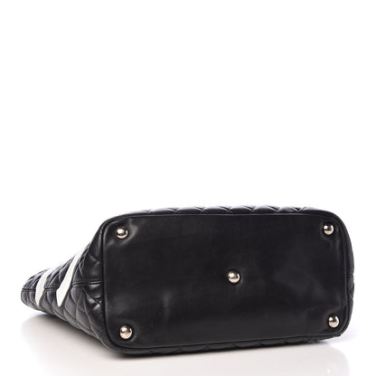 Chanel Calfskin Quilted Large Cambon Tote Black White 4 of 18