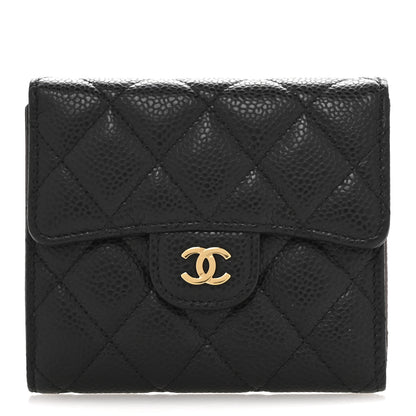 Chanel Caviar Quilted Compact Flap Wallet Black 1 of 10