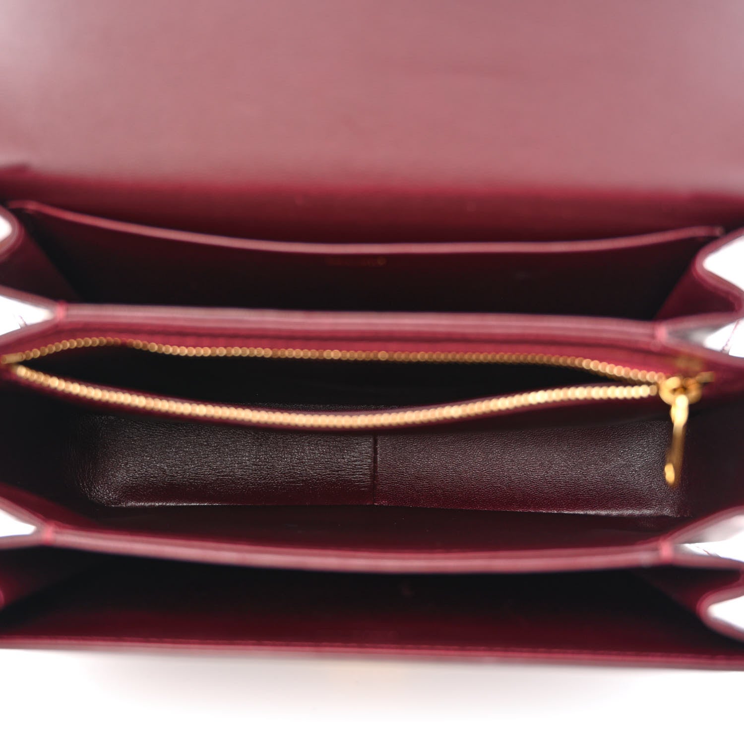 Celine Shiny Calfskin Medium Triomphe Light Burgundy 5 of 15