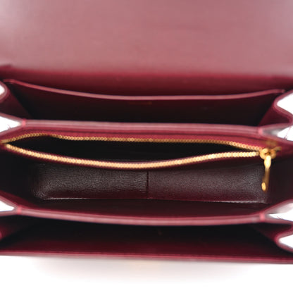 Celine Shiny Calfskin Medium Triomphe Light Burgundy 5 of 15