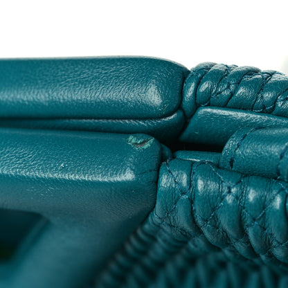 Bottega Veneta Lambskin Knit Small The Point Triangle Bag Mallard 9 of 9