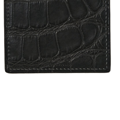 Hermes Matte Crocodile Epsom Petit H Lanyard Card Holder Graphite Orange 6 of 7