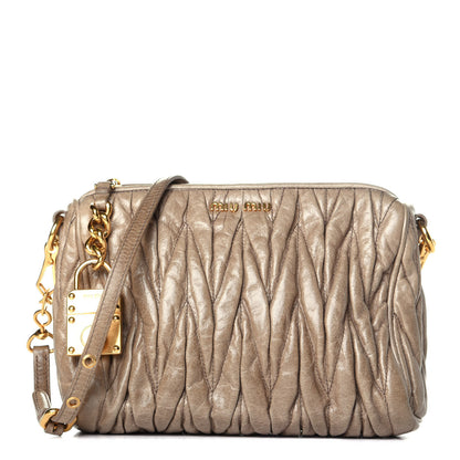 Miu Miu Nappa Lux Crossbody Deserto 1 of 8