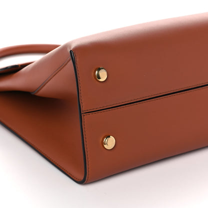 Salvatore Ferragamo Calfskin Trifolio Top Handle Bag Siena Tan 8 of 12