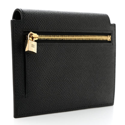 Hermes Epsom Kelly Pocket Compact Wallet Black 3 of 8