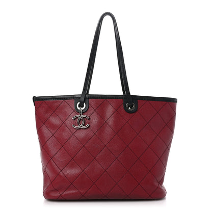 Chanel Grained Calfskin Shopping Fever Tote Red 1 of 14