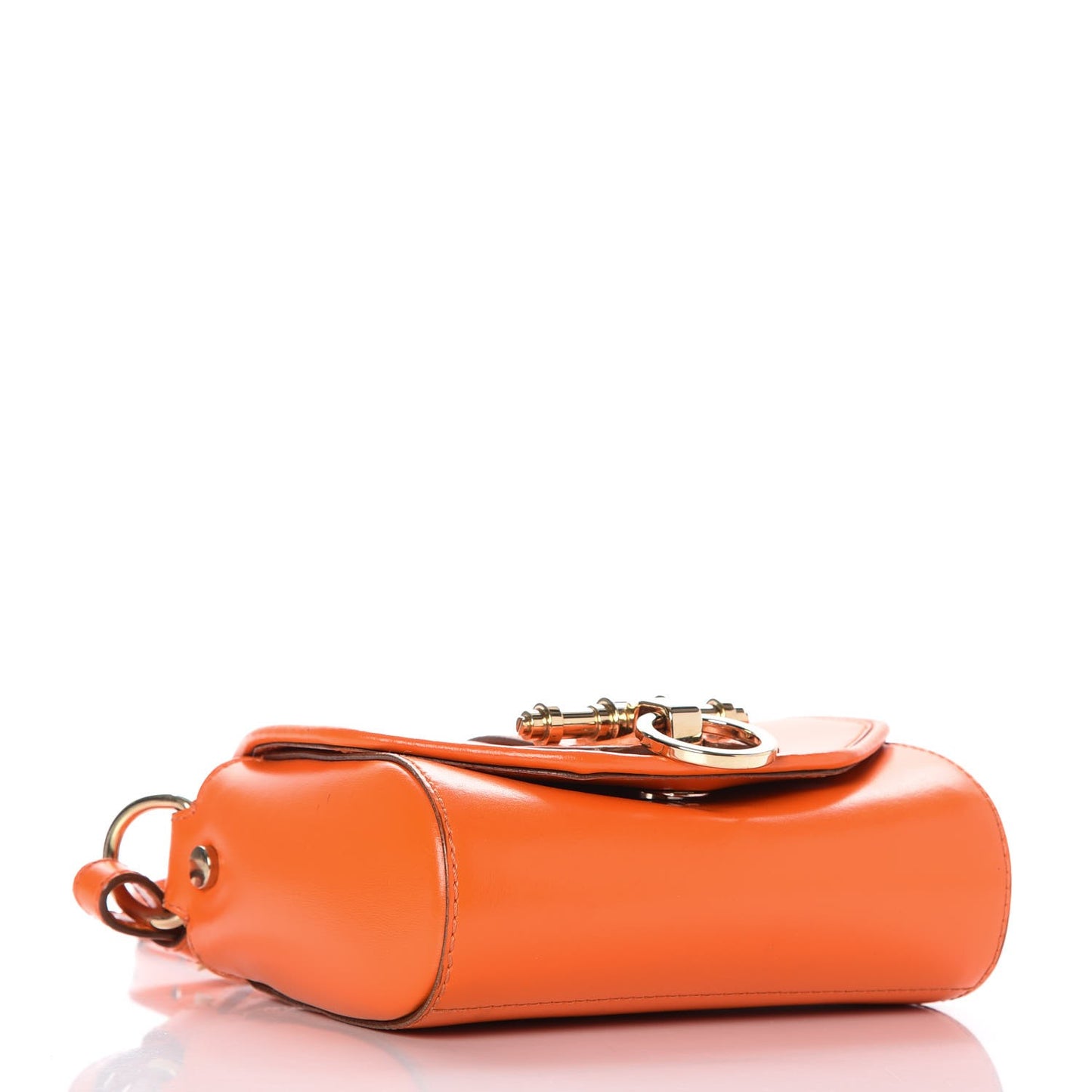 Shiny Lambskin Obsedia Shoulder Bag Orange