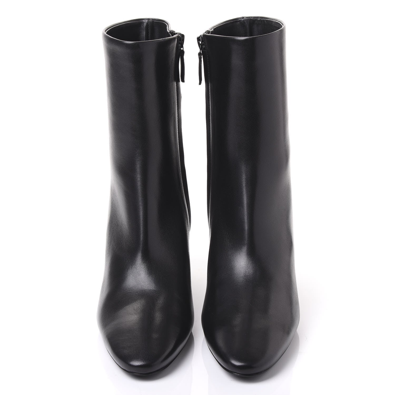 Balenciaga Shiny Sheepskin 20mm Oval Booties 38 Black 2 of 9