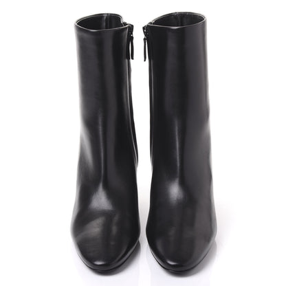 Balenciaga Shiny Sheepskin 20mm Oval Booties 38 Black 2 of 9