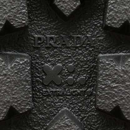 Prada Shearling Metal Triangle Logo 20mm Slippers 37 Black 6 of 8
