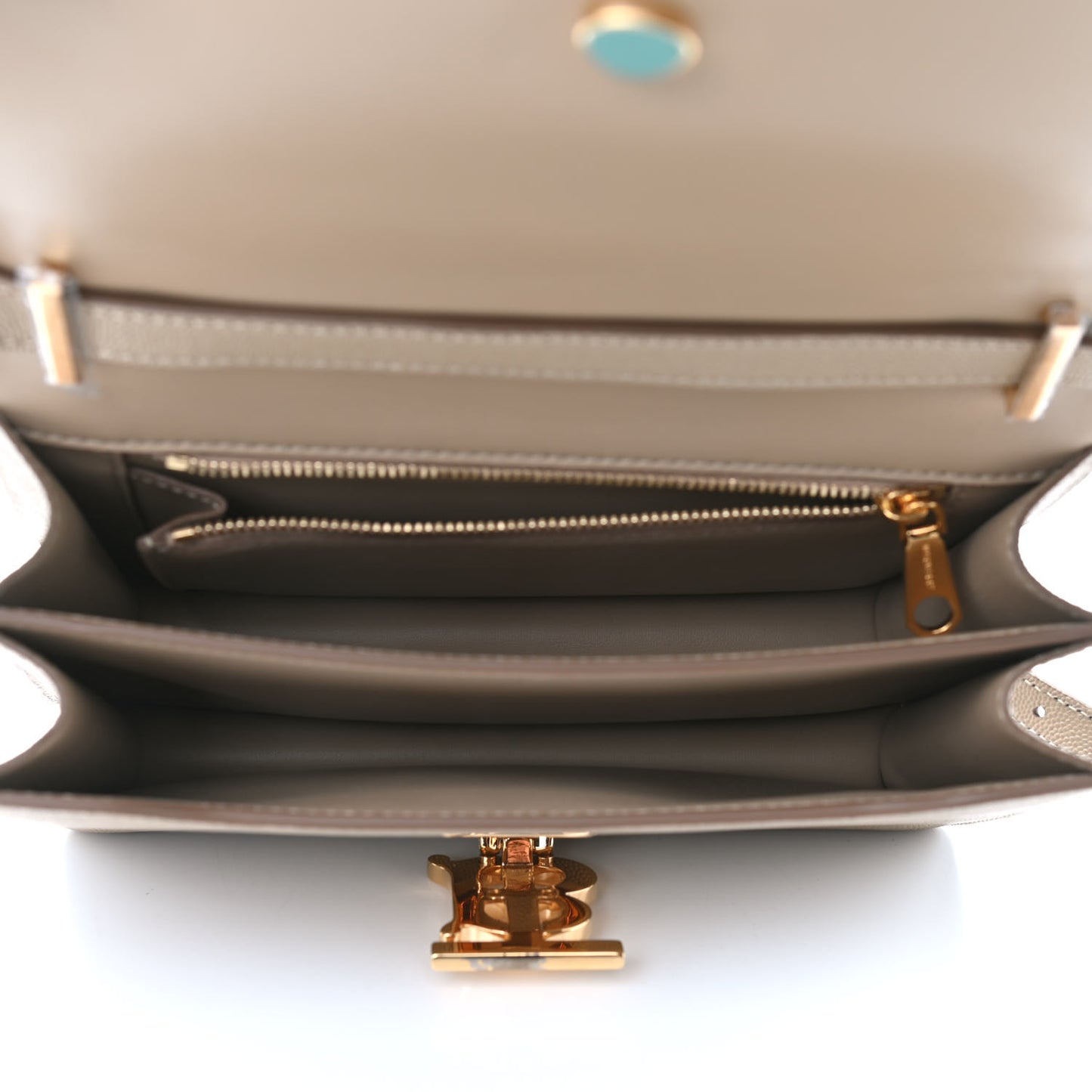 Calfskin Small TB Bag Archive Beige