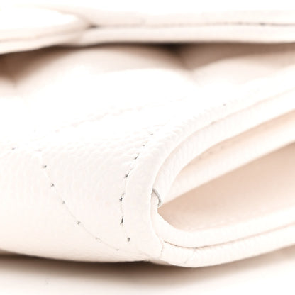 Chanel Caviar Quilted Flap Card Holder On Chain White 12 of 12