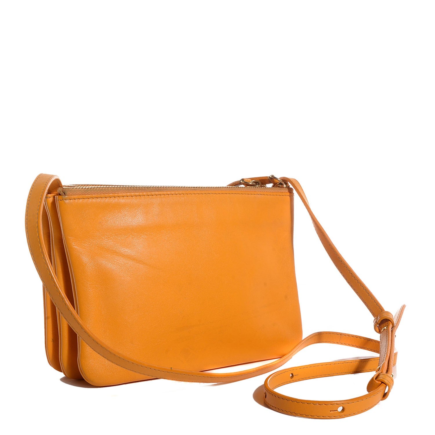 Celine Lambskin Small Trio Crossbody Bag Sunflower 3 of 7