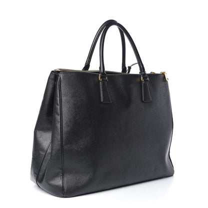 Prada Saffiano Lux Extra Large Galleria Double Zip Tote Black 3 of 16