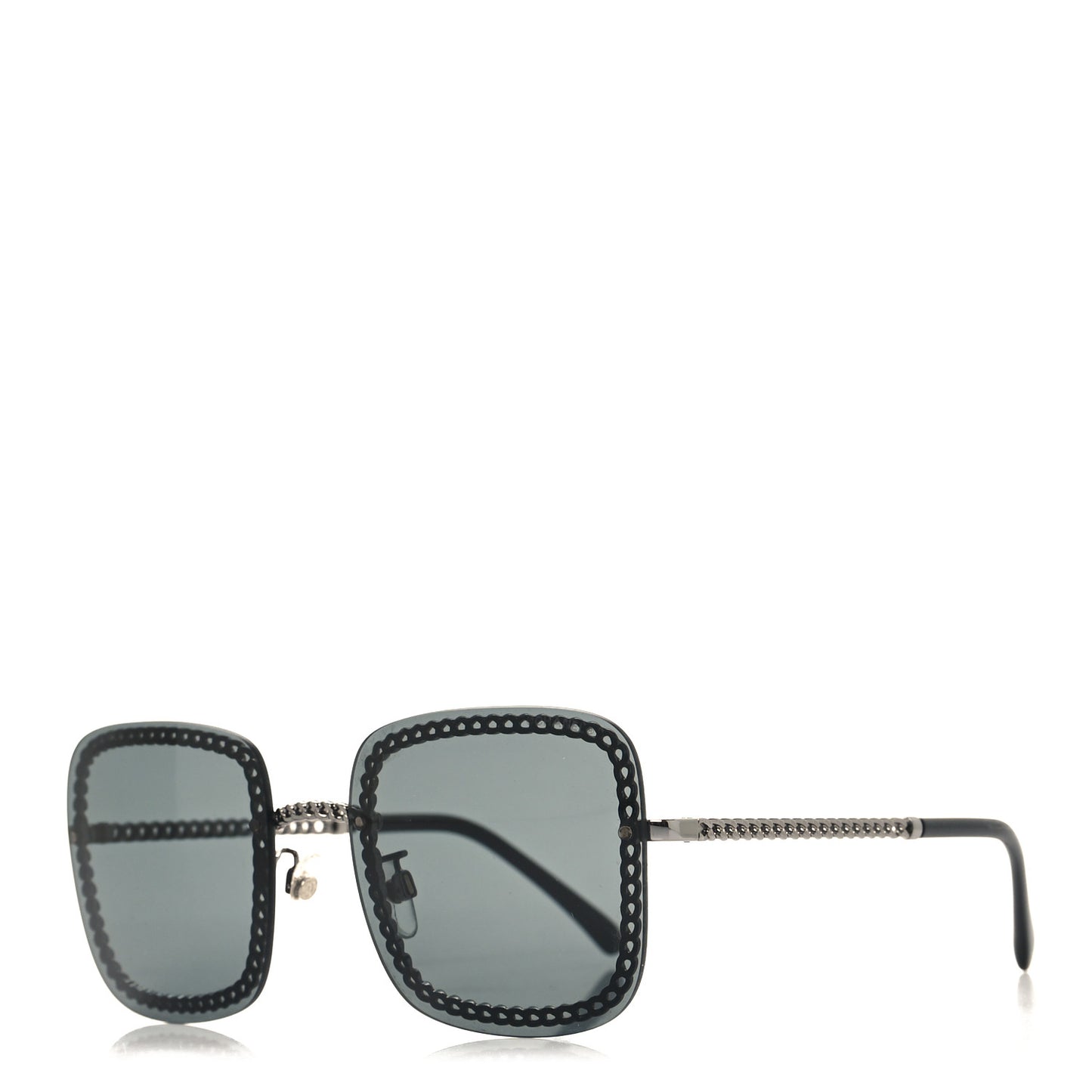 Square Removable Chain Sunglasses 4244 Black